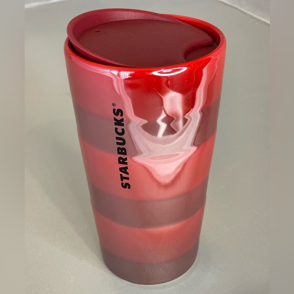 New Starbucks Holiday 2021 Ceramic Double Walled Tumbler 12 oz Christmas Red